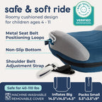 Portable Inflatable Booster Car Seat That Rolls into a Travel Bag