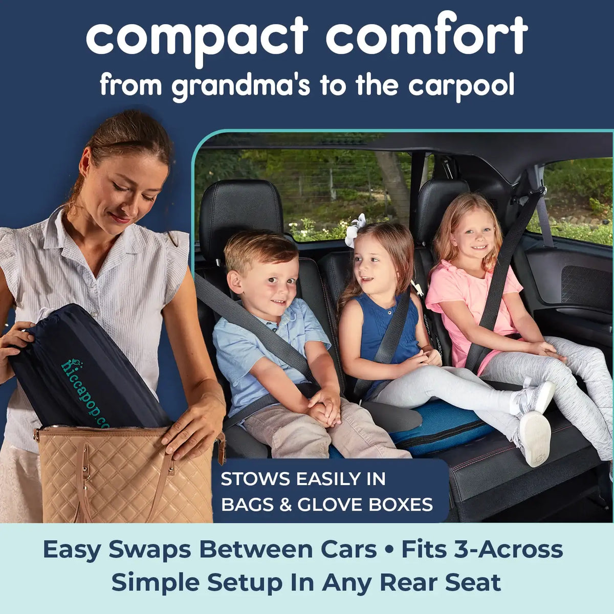 Portable Inflatable Booster Car Seat That Rolls into a Travel Bag