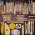 Pottery and Clay Sculpting Tool Set, 53 Pieces for Shaping and Surface Finishing, Includes Storage Case