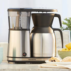 Pour Over Coffee Maker with 8-Cup Brewing, Pre-Infusion, 91–96°C Control and Double-Wall Stainless Steel Carafe