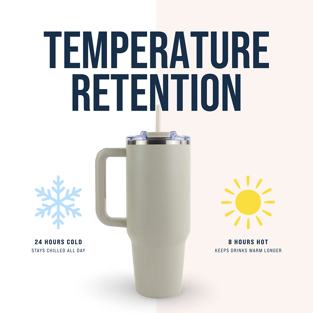 Powder-Coated 40oz Tumbler