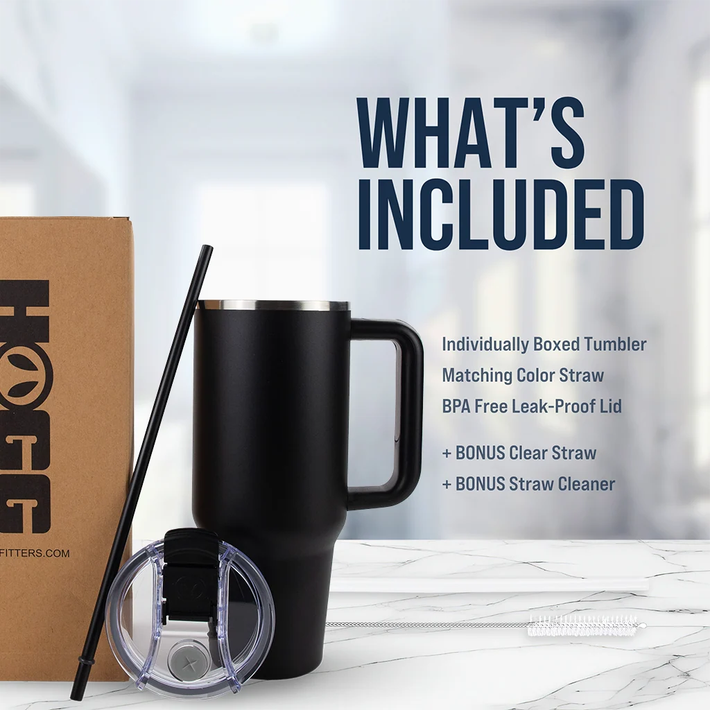 Powder-Coated 40oz Tumbler