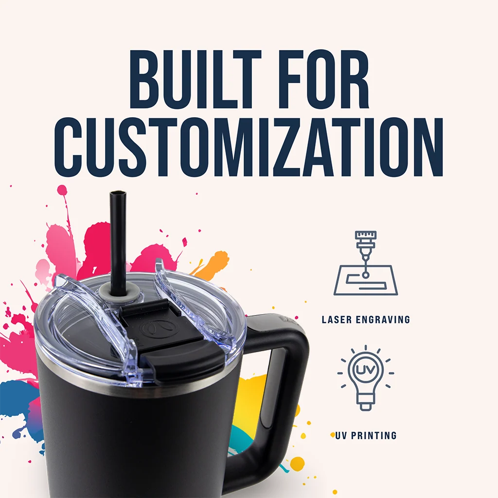 Powder-Coated 40oz Tumbler