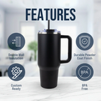 Powder-Coated 40oz Tumbler