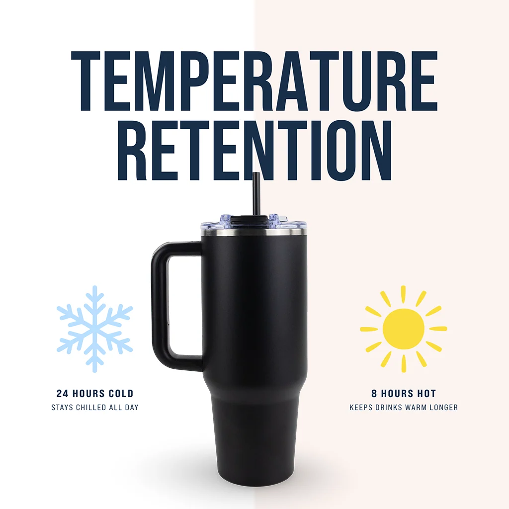 Powder-Coated 40oz Tumbler