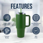 Powder-Coated 40oz Tumbler