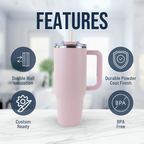 Powder-Coated 40oz Tumbler