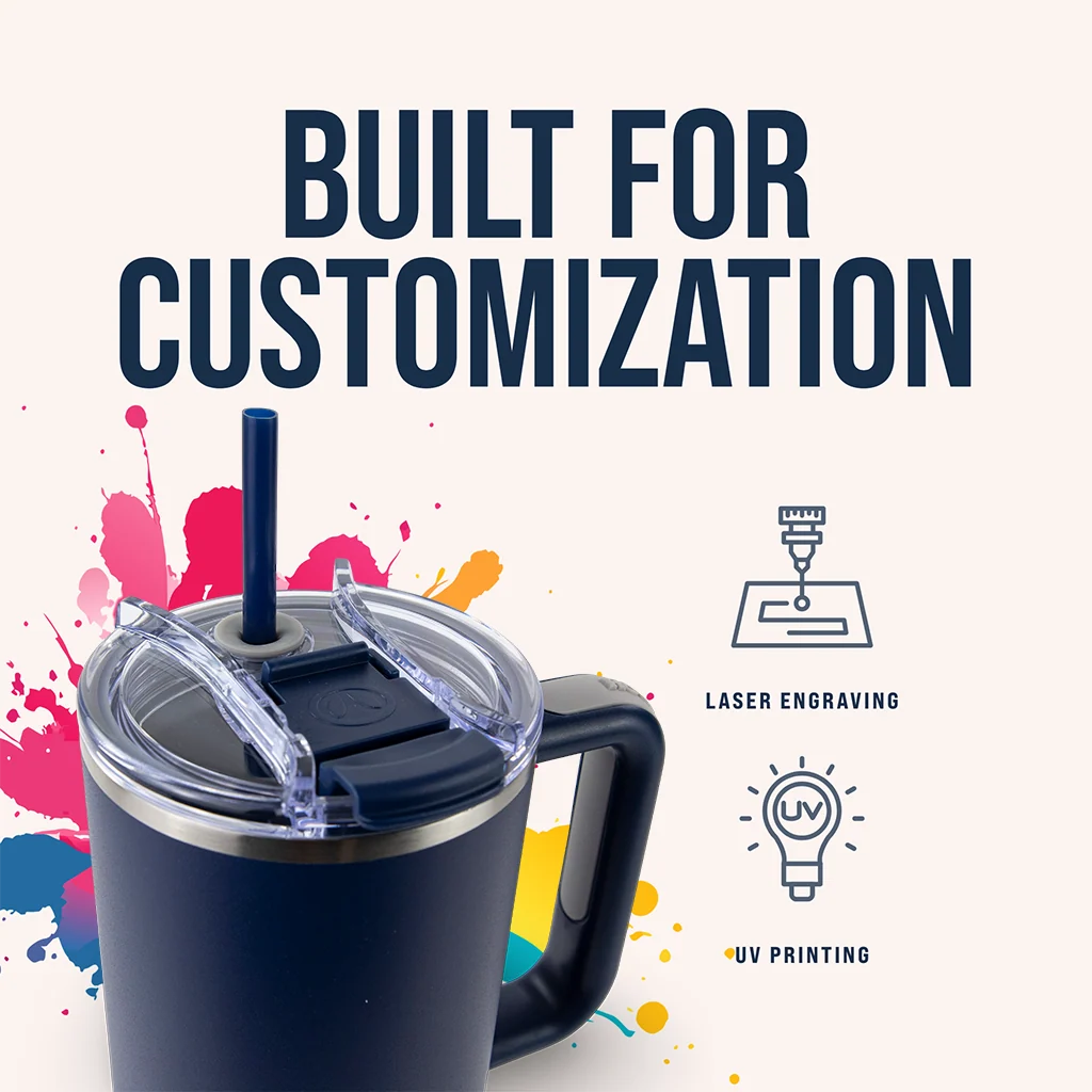 Powder-Coated 40oz Tumbler