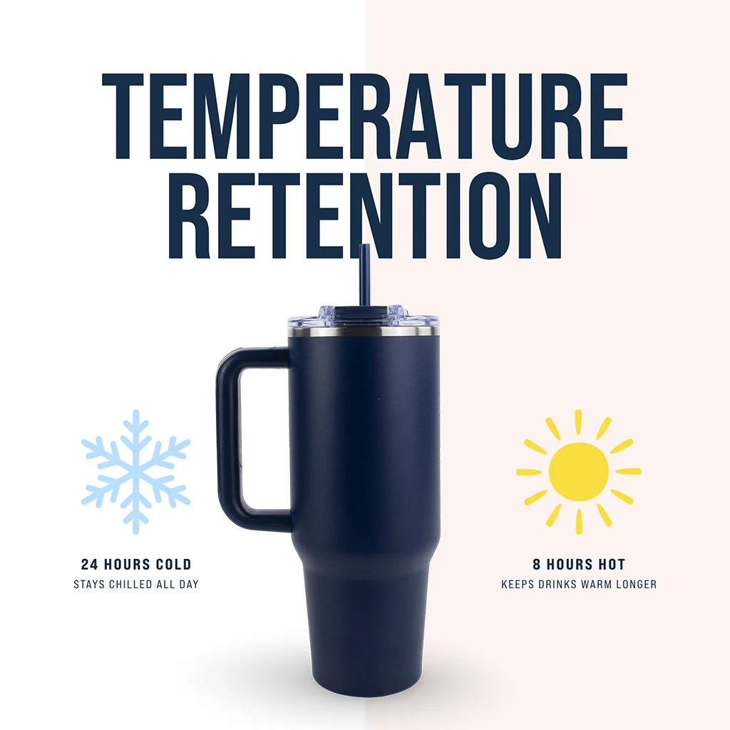 Powder-Coated 40oz Tumbler