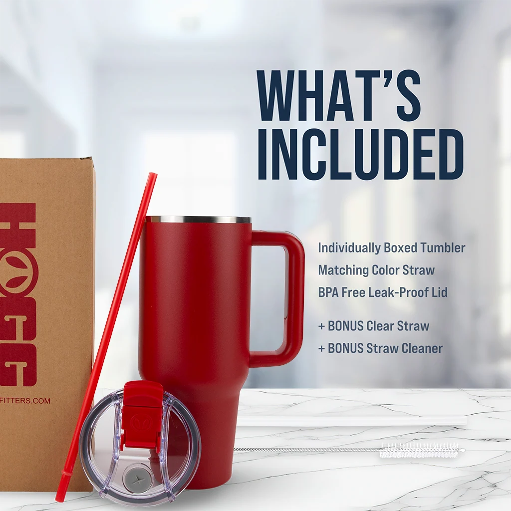 Powder-Coated 40oz Tumbler