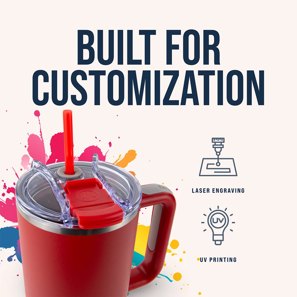 Powder-Coated 40oz Tumbler