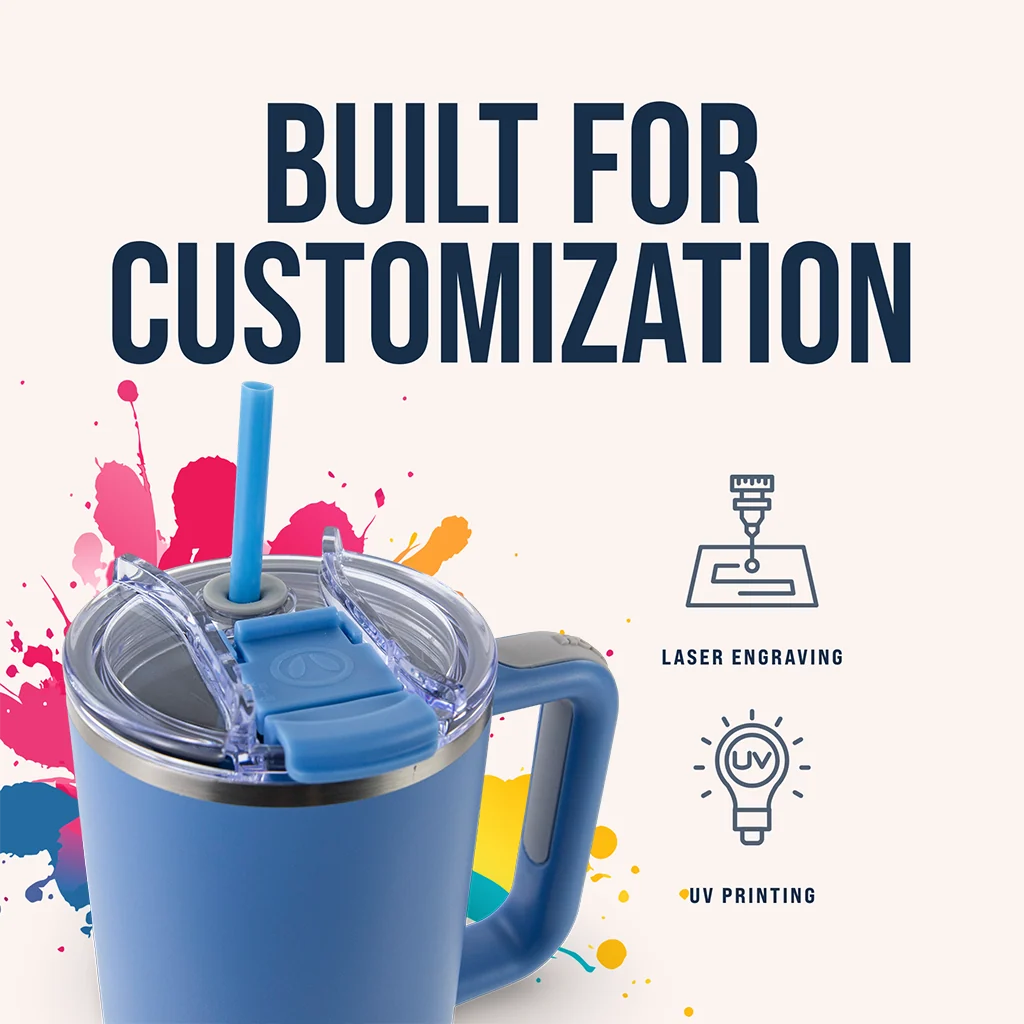 Powder-Coated 40oz Tumbler