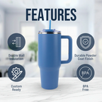 Powder-Coated 40oz Tumbler