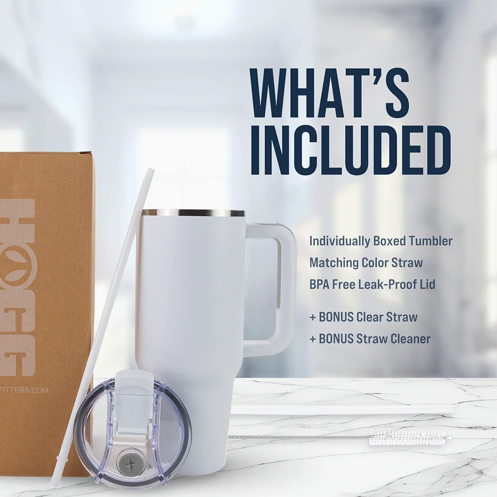 Powder-Coated 40oz Tumbler