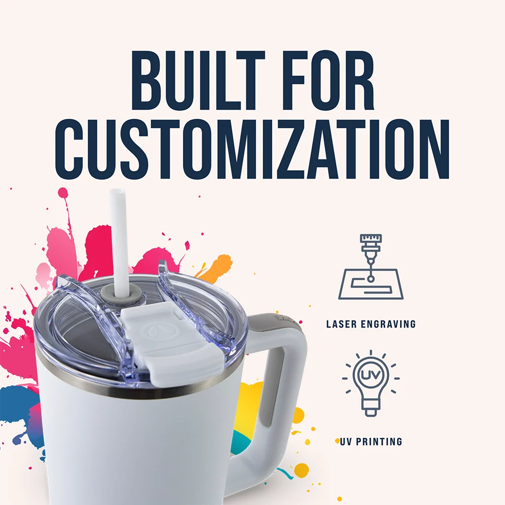 Powder-Coated 40oz Tumbler