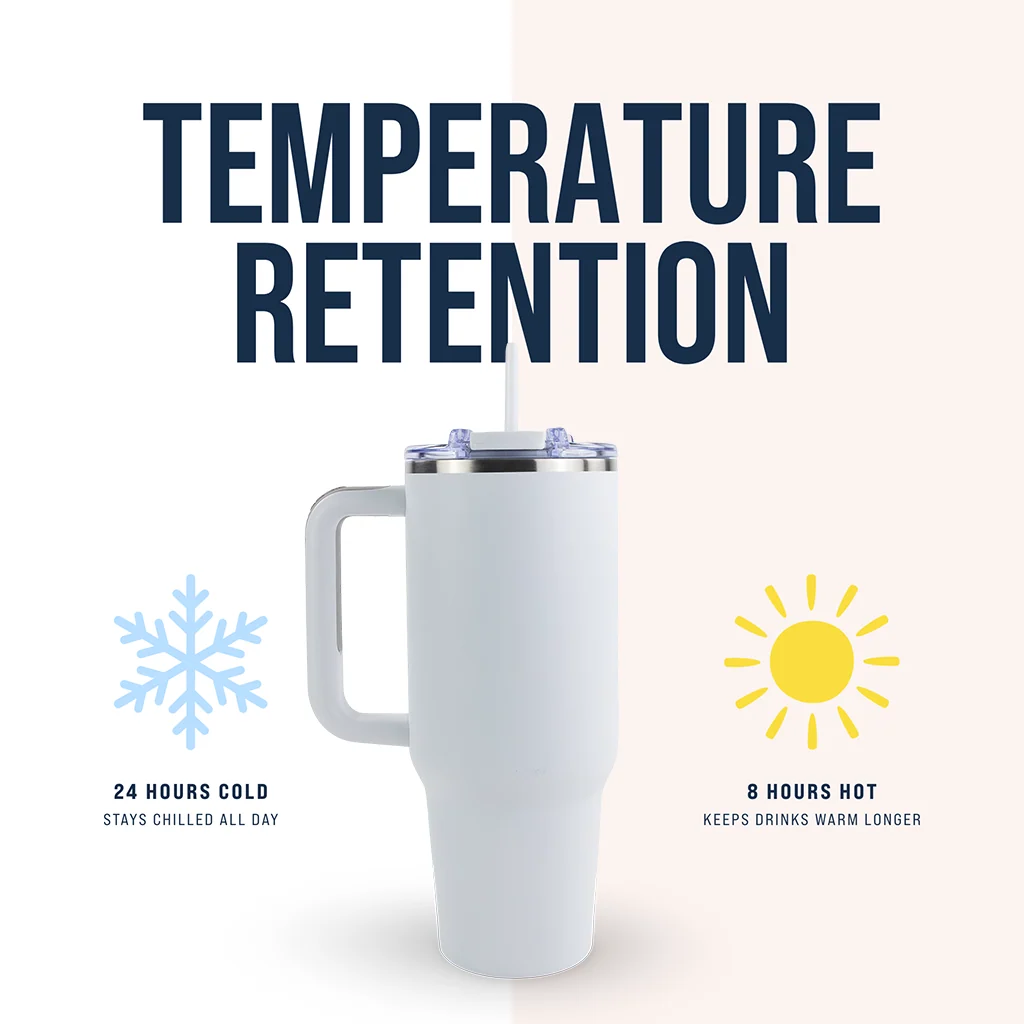Powder-Coated 40oz Tumbler