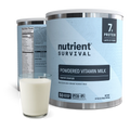 Powdered Milk in a #10 Can with 30 Essential Nutrients per Serving for Everyday Drinks and Baking