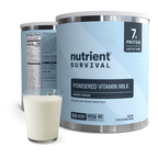 Powdered Milk in a #10 Can with 30 Essential Nutrients per Serving for Everyday Drinks and Baking