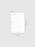 Pre-Punched Lined Notes Planner Inserts, Pocket