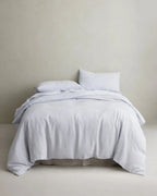 Pre-Washed Linen Duvet Cover in Sky Chambray