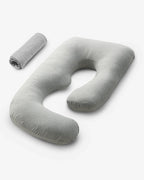 Pregnancy Pillow Cover in Grey Soft Polyester Knit