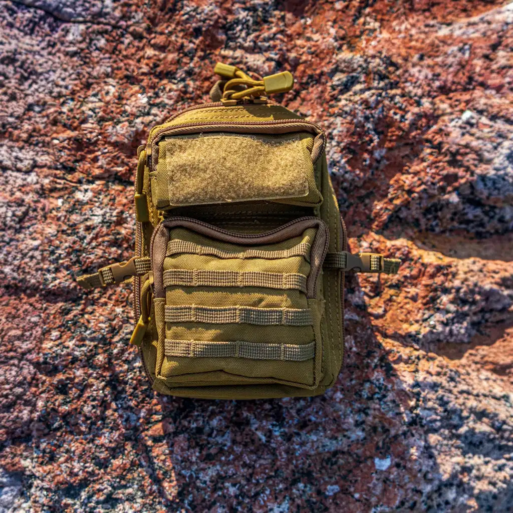 Primitive Fire Starting Kit with Three Fire Methods and a MOLLE Pouch for Outdoor Preparedness