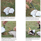 Primitive Fire Starting Kit with Three Fire Methods and a MOLLE Pouch for Outdoor Preparedness