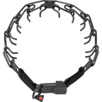 Prong Training Collar for Dogs with Stainless Steel Black Finish and ClicLock Closure in Multiple Gauges