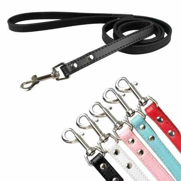 PU Leather Dog Leash in a Classic 120 cm Style
