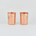 Pure Copper Drinking Cups Set of Two, Handmade in India