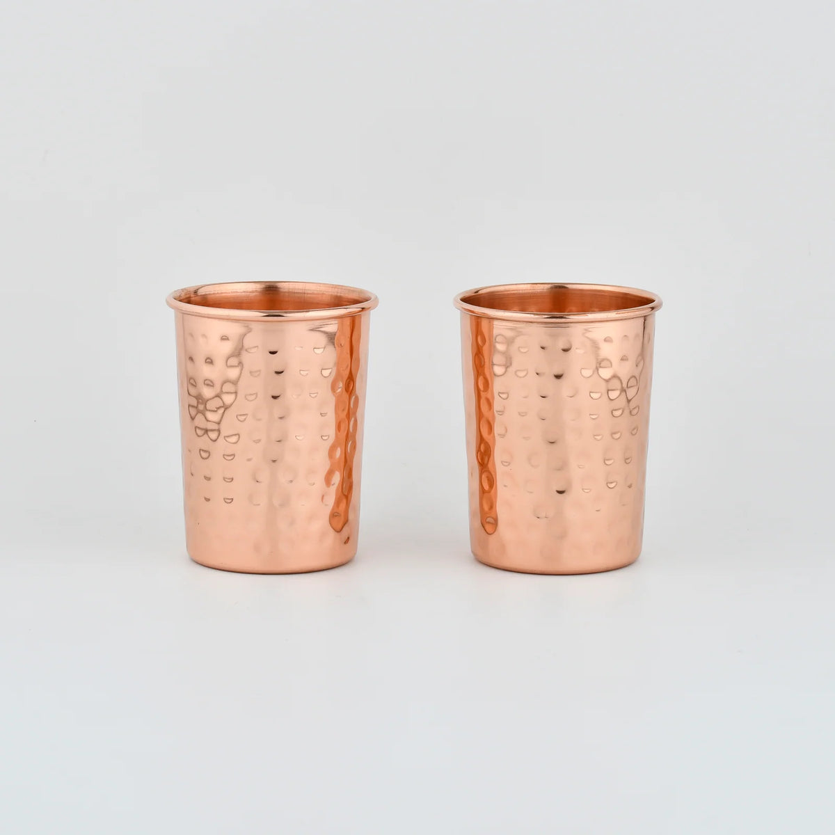 Pure Copper Drinking Cups Set of Two, Handmade in India
