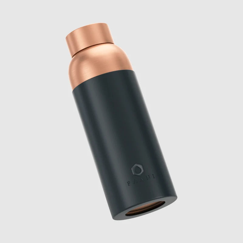 Pure Copper Water Bottle in 700ml or 900ml Sizes with Protective Sleeves and Optional Custom Engraving