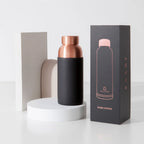 Pure Copper Water Bottle in 700ml or 900ml Sizes with Protective Sleeves and Optional Custom Engraving