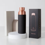 Pure Copper Water Bottle in 700ml or 900ml Sizes with Protective Sleeves and Optional Custom Engraving