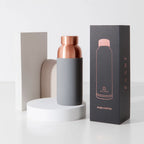 Pure Copper Water Bottle in 700ml or 900ml Sizes with Protective Sleeves and Optional Custom Engraving