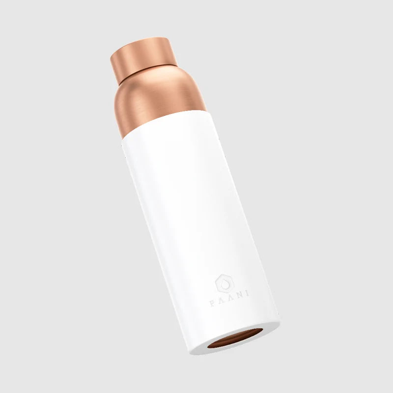 Pure Copper Water Bottle in 700ml or 900ml Sizes with Protective Sleeves and Optional Custom Engraving