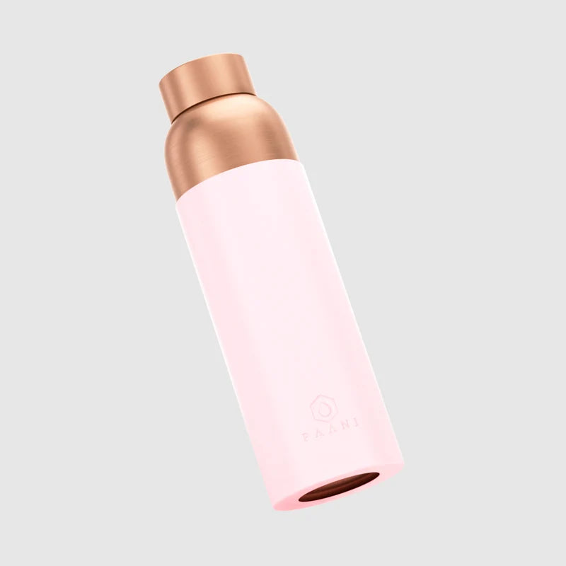 Pure Copper Water Bottle in 700ml or 900ml Sizes with Protective Sleeves and Optional Custom Engraving
