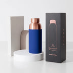 Pure Copper Water Bottle in 700ml or 900ml Sizes with Protective Sleeves and Optional Custom Engraving