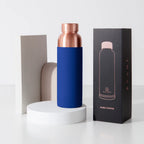Pure Copper Water Bottle in 700ml or 900ml Sizes with Protective Sleeves and Optional Custom Engraving