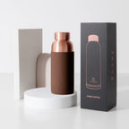 Pure Copper Water Bottle in 700ml or 900ml Sizes with Protective Sleeves and Optional Custom Engraving