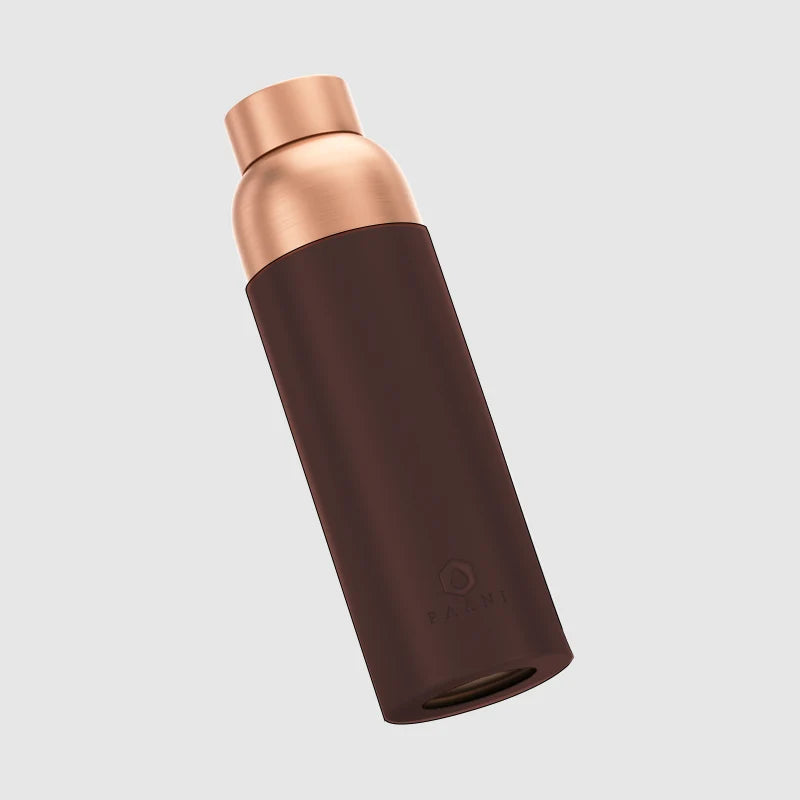 Pure Copper Water Bottle in 700ml or 900ml Sizes with Protective Sleeves and Optional Custom Engraving