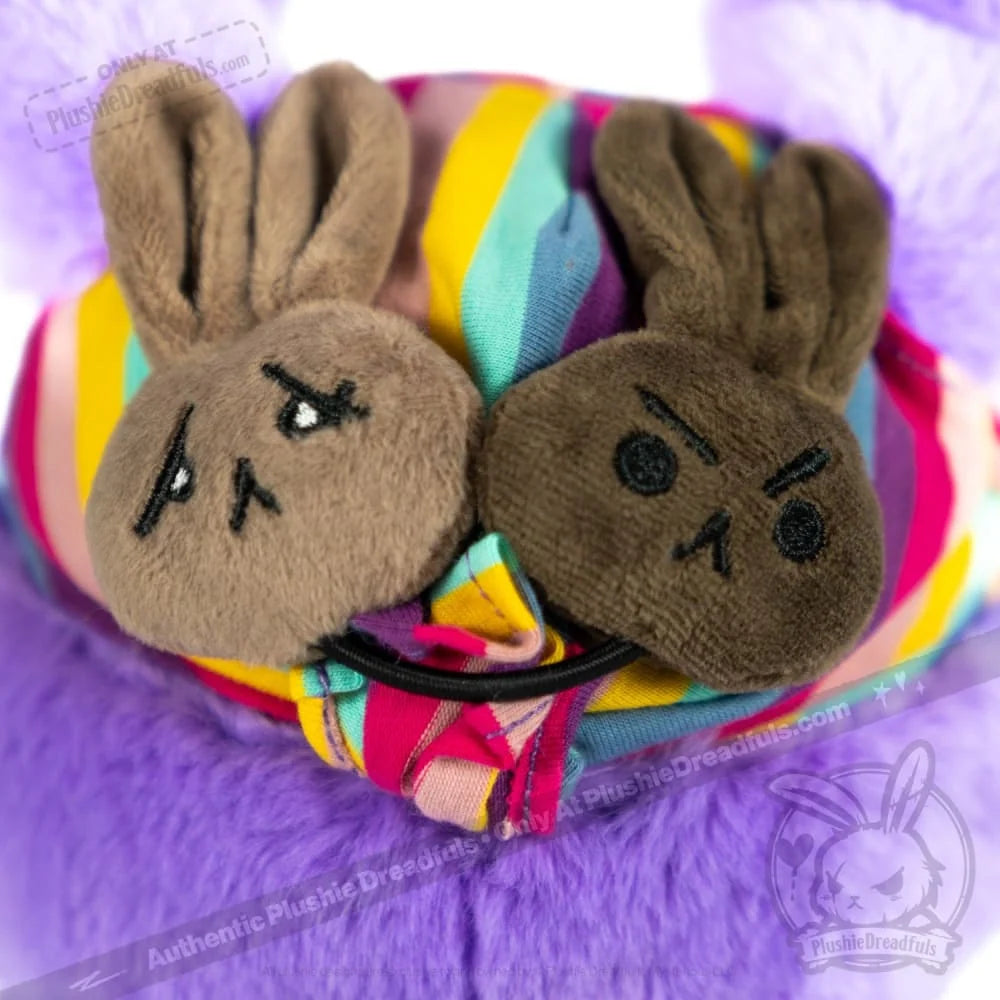 Purple Bunny Plush for Cancer Awareness, a 57 cm Rabbit Companion Set Including a Sturdy Tote Bag