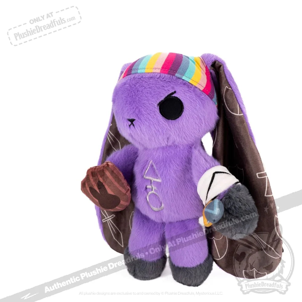 Purple Bunny Plush for Cancer Awareness, a 57 cm Rabbit Companion Set Including a Sturdy Tote Bag