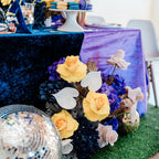 Purple Velvet Rectangular Tablecloth, 90 x 132 Inch Seamless