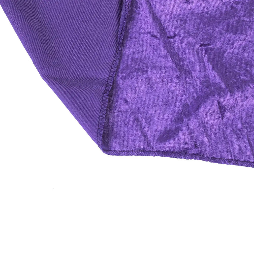 Purple Velvet Rectangular Tablecloth, 90 x 132 Inch Seamless