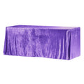 Purple Velvet Rectangular Tablecloth, 90 x 132 Inch Seamless