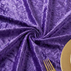 Purple Velvet Round Tablecloth, 120-Inch Size