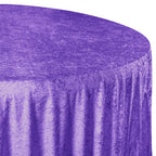 Purple Velvet Round Tablecloth, 120-Inch Size