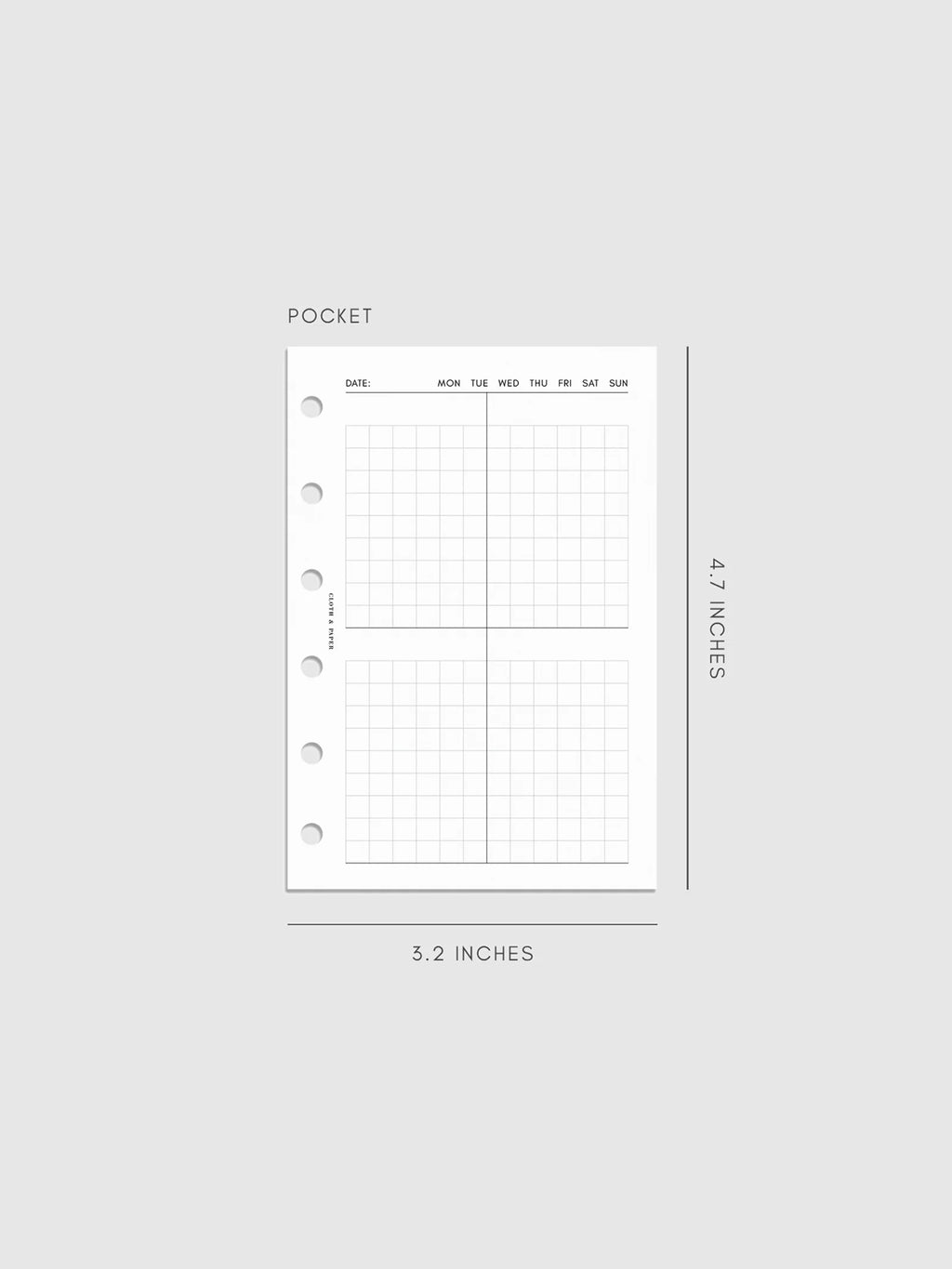 Quad Graph Planner Inserts, Pocket