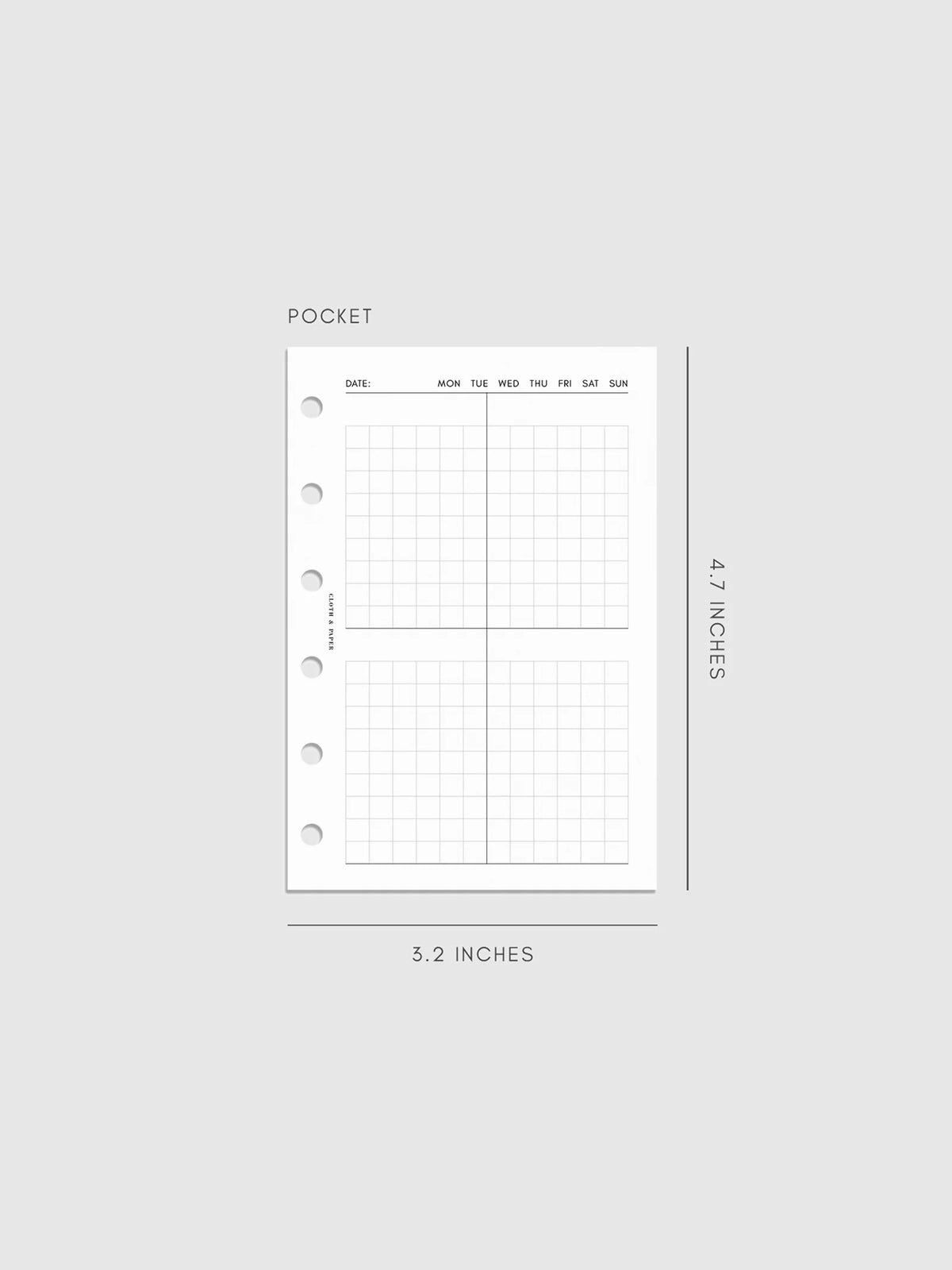 Quad Graph Planner Inserts, Pocket
